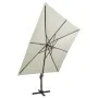 Ampelschirm mit Mast und sandfarbenen LED-Leuchten 300 cm von vidaXL, Sonnenschirme - Ref: Foro24-312344, Preis: 301,13 €, Ra...