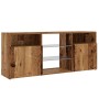 Mueble TV luces LED madera ingeniería envejecida 120x30x50 cm de , Muebles TV - Ref: Foro24-856351, Precio: 89,69 €, Descuent...