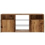 Mueble TV luces LED madera ingeniería envejecida 120x30x50 cm de , Muebles TV - Ref: Foro24-856351, Precio: 89,69 €, Descuent...