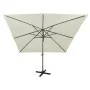 Ampelschirm mit Mast und sandfarbenen LED-Leuchten 300 cm von vidaXL, Sonnenschirme - Ref: Foro24-312344, Preis: 301,13 €, Ra...