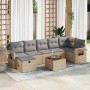 Set de sofás de jardín y cojines 8 piezas ratán sintético beige de , Conjuntos de jardín - Ref: Foro24-3325825, Precio: 510,9...