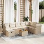 Set de sofás de jardín con cojines 9 pzas ratán sintético beige de , Conjuntos de jardín - Ref: Foro24-3325775, Precio: 582,9...