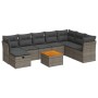 Set de sofás de jardín con cojines 9 pzas ratán sintético gris de , Conjuntos de jardín - Ref: Foro24-3325777, Precio: 536,94...