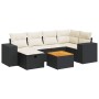 Set de sofás de jardín 7 pzas con cojines ratán sintético negro de , Conjuntos de jardín - Ref: Foro24-3325871, Precio: 433,5...