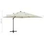 Ampelschirm mit Mast und sandfarbenen LED-Leuchten 300 cm von vidaXL, Sonnenschirme - Ref: Foro24-312344, Preis: 301,13 €, Ra...