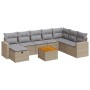 Set de sofás de jardín con cojines 9 pzas ratán sintético beige de , Conjuntos de jardín - Ref: Foro24-3325804, Precio: 574,8...