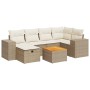 Set sofás de jardín 7 piezas y cojines ratán sintético beige de , Conjuntos de jardín - Ref: Foro24-3325873, Precio: 536,26 €...