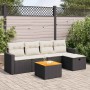Set de sofás de jardín 6 piezas y cojines ratán sintético negro de , Conjuntos de jardín - Ref: Foro24-3325780, Precio: 346,1...