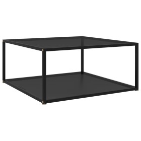 Mesa de centro vidrio templado negro 80x80x35 cm de vidaXL, Mesas de centro - Ref: Foro24-322893, Precio: 90,50 €, Descuento: %