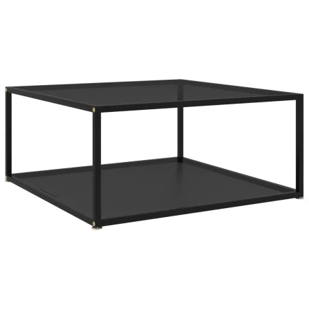 Mesa de centro vidrio templado negro 80x80x35 cm de vidaXL, Mesas de centro - Ref: Foro24-322893, Precio: 89,39 €, Descuento: %