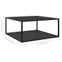 Mesa de centro vidrio templado negro 80x80x35 cm de vidaXL, Mesas de centro - Ref: Foro24-322893, Precio: 89,39 €, Descuento: %