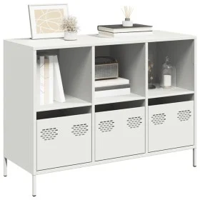 Aparador de acero laminado en frío blanco 101,5x39x73,5 cm by , Sideboards - Ref: Foro24-851369, Price: 167,63 €, Discount: %