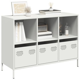 Aparador de acero laminado en frío blanco 101,5x39x73,5 cm de , Aparadores - Ref: Foro24-851369, Precio: 169,75 €, Descuento: %