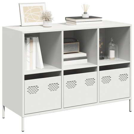 Aparador de acero laminado en frío blanco 101,5x39x73,5 cm de , Aparadores - Ref: Foro24-851369, Precio: 169,75 €, Descuento: %