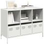 Aparador de acero laminado en frío blanco 101,5x39x73,5 cm de , Aparadores - Ref: Foro24-851369, Precio: 169,75 €, Descuento: %