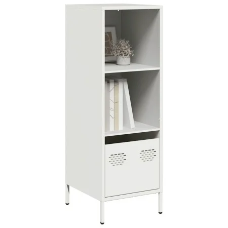 Aparador de acero blanco 35x39x103,5 cm de , Aparadores - Ref: Foro24-851381, Precio: 74,26 €, Descuento: %