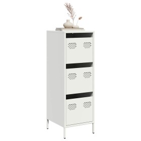 Aparador de acero blanco 39x35x103,5 cm de , Aparadores - Ref: Foro24-851405, Precio: 128,31 €, Descuento: %
