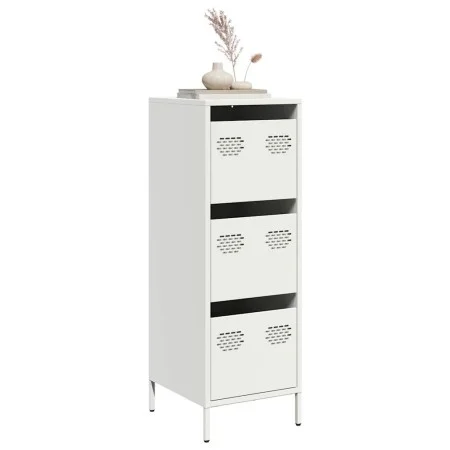 Aparador de acero blanco 39x35x103,5 cm de , Aparadores - Ref: Foro24-851405, Precio: 126,48 €, Descuento: %