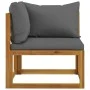 Juego de muebles jardín 6 pzas con cojines madera maciza acacia de vidaXL, Conjuntos de jardín - Ref: Foro24-3057624, Precio:...