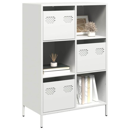 Aparador de acero blanco 68x39x103,5 cm de , Aparadores - Ref: Foro24-851411, Precio: 120,47 €, Descuento: %
