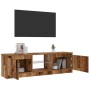 Mueble TV luces LED madera ingeniería envejecida 120x30x36 cm de , Muebles TV - Ref: Foro24-856347, Precio: 62,86 €, Descuent...