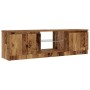 Mueble TV luces LED madera ingeniería envejecida 120x30x36 cm de , Muebles TV - Ref: Foro24-856347, Precio: 62,86 €, Descuent...