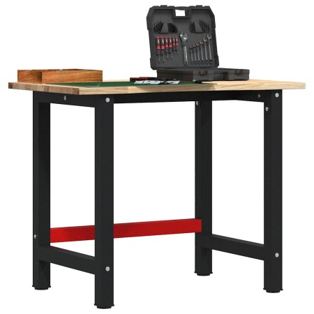 Banco de trabajo madera maciza de roble 100x60x81,5 cm de , Mesas de trabajo - Ref: Foro24-3309670, Precio: 164,63 €, Descuen...