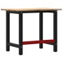 Banco de trabajo madera maciza de roble 100x60x81,5 cm de , Mesas de trabajo - Ref: Foro24-3309670, Precio: 164,63 €, Descuen...