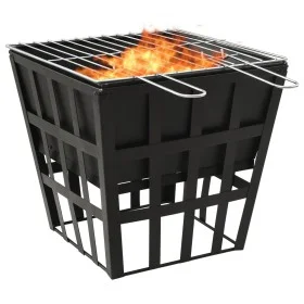 Steel brazier and barbecue 2 in 1 34x34x48 cm by vidaXL, Chimneys - Ref: Foro24-315089, Price: 56,23 €, Discount: %