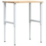 Banco de trabajo madera maciza de roble 80x60x(71,5-98) cm de , Mesas de trabajo - Ref: Foro24-3309716, Precio: 118,51 €, Des...