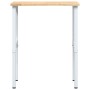Banco de trabajo madera maciza de roble 80x60x(71,5-98) cm de , Mesas de trabajo - Ref: Foro24-3309716, Precio: 118,51 €, Des...