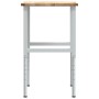Banco de trabajo madera maciza de roble 80x60x(71,5-98) cm de , Mesas de trabajo - Ref: Foro24-3309716, Precio: 118,51 €, Des...