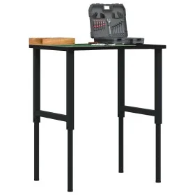 Banco de trabajo madera roble marrón oscuro 80x60x(71,5-98) cm by , Work tables - Ref: Foro24-3309698, Price: 112,77 €, Disco...
