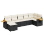 Set de sofás de jardín 7 pzas con cojines ratán sintético negro de , Conjuntos de jardín - Ref: Foro24-3325983, Precio: 434,3...