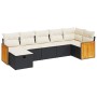Set de sofás de jardín 7 pzas con cojines ratán sintético negro de , Conjuntos de jardín - Ref: Foro24-3326039, Precio: 429,1...