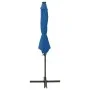 Sombrilla voladiza con poste y luces LED azul 300 cm de vidaXL, Sombrillas - Ref: Foro24-312341, Precio: 87,05 €, Descuento: %