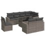 Set de sofás de jardín con cojines 9 pzas ratán sintético gris de , Conjuntos de jardín - Ref: Foro24-3326341, Precio: 661,16...