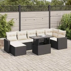 Set de sofás de jardín y cojines 8 piezas ratán sintético negro von , Gartensets - Ref: Foro24-3326357, Preis: 512,41 €, Raba...
