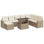 Set de sofás de jardín con cojines 9 pzas ratán sintético beige de , Conjuntos de jardín - Ref: Foro24-3326369, Precio: 655,3...
