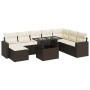 Set de sofás de jardín 9 pzas y cojines ratán sintético marrón de , Conjuntos de jardín - Ref: Foro24-3326374, Precio: 600,24...
