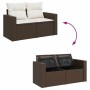 Set de sofás de jardín 9 pzas y cojines ratán sintético marrón de , Conjuntos de jardín - Ref: Foro24-3326374, Precio: 600,24...