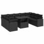 Set de sofás de jardín y cojines 10 pzas ratán sintético negro de , Conjuntos de jardín - Ref: Foro24-3326376, Precio: 710,19...
