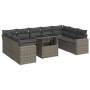 Set de sofás de jardín y cojines 10 pzas ratán sintético gris de , Conjuntos de jardín - Ref: Foro24-3326381, Precio: 661,88 ...