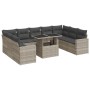 Set sofás jardín 10 pzas con cojines ratán sintético gris claro de , Conjuntos de jardín - Ref: Foro24-3326383, Precio: 732,3...