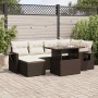 Juego de sofás de jardín 7 piezas con cojines ratán PE marrón de , Conjuntos de jardín - Ref: Foro24-3326514, Precio: 503,63 ...