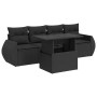 Set de muebles de jardín 5 pzas y cojines ratán sintético negro de , Conjuntos de jardín - Ref: Foro24-3326556, Precio: 380,0...