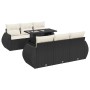 Set de sofás de jardín 7 pzas con cojines ratán sintético negro de , Conjuntos de jardín - Ref: Foro24-3326577, Precio: 530,9...