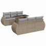 Set sofás de jardín 7 piezas y cojines ratán sintético beige de , Conjuntos de jardín - Ref: Foro24-3326580, Precio: 566,18 €...
