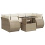 Set sofás de jardín 7 piezas y cojines ratán sintético beige de , Conjuntos de jardín - Ref: Foro24-3326589, Precio: 591,76 €...