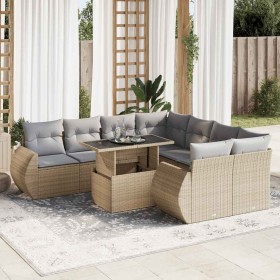 Set de sofás de jardín con cojines 9 pzas ratán sintético beige de , Conjuntos de jardín - Ref: Foro24-3326610, Precio: 661,5...